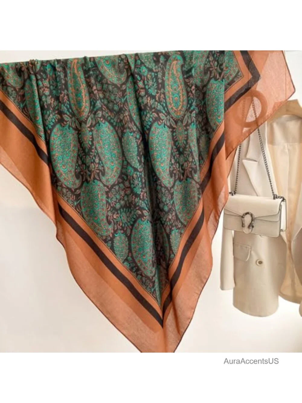 51x51 Inch Large Square Shawl - Multifunctional Fashion Scarf for Women